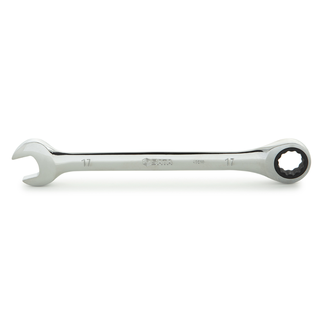 SATA 43217 Full Polish Combination Ratcheting Wrench 27MM - Click Image to Close