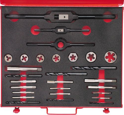 No.10-3/4" UNF 28-PCE HSS THREADING SET IN CASE - Click Image to Close