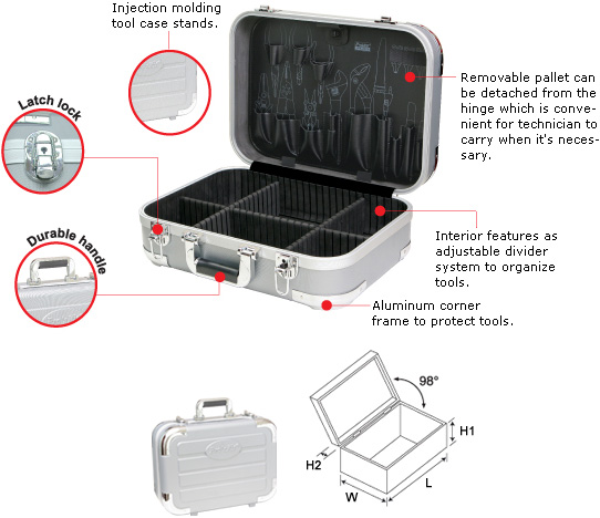 PRO'SKIT TC-2009 ABS Carrying Tool Case With 1PK-2009 Pallet - Click Image to Close