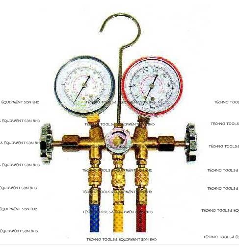 SERVICE MANIFOLD GAUGE SET for R-22, R-134a, R-404A - Click Image to Close