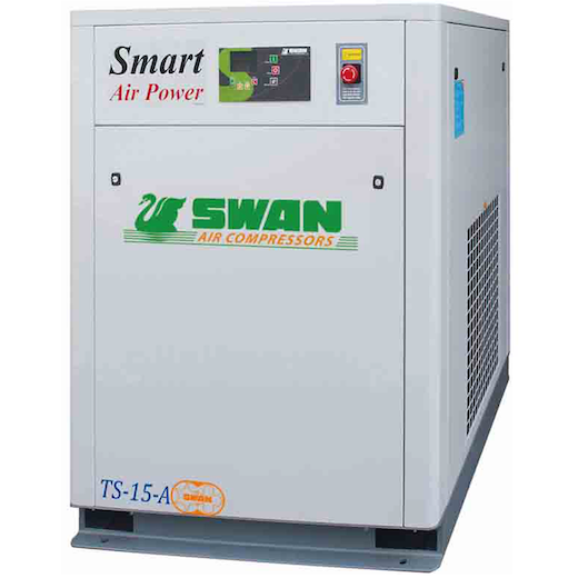 SWAN Screw Air Comp 13Bar,2.2m3/min,20HP, 1"520kg TS-15A - Click Image to Close