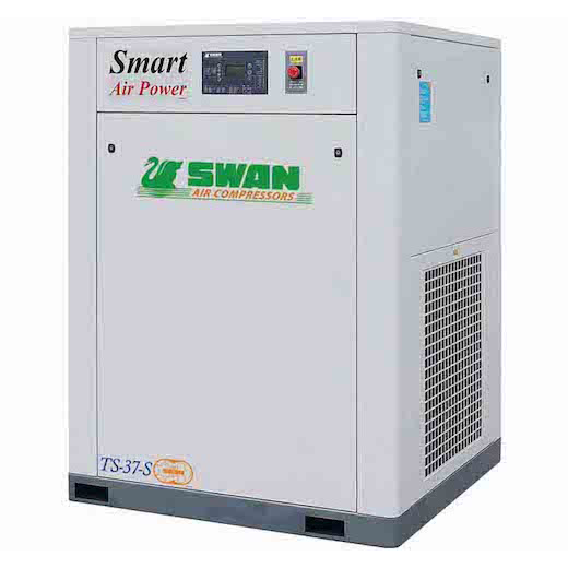 SWAN Screw Air Comp 13Bar,5.9m3/min,50HP, 1-1/2"850kg TS-37S - Click Image to Close