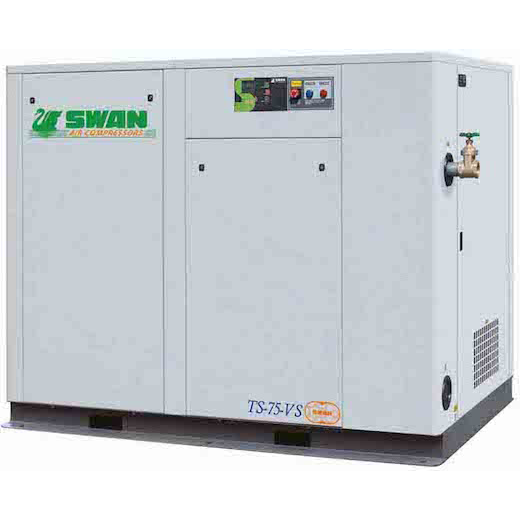 Swan Screw Air Comp 13Bar,10.6m3/min,100HP,2"2400kg TS-75V - Click Image to Close