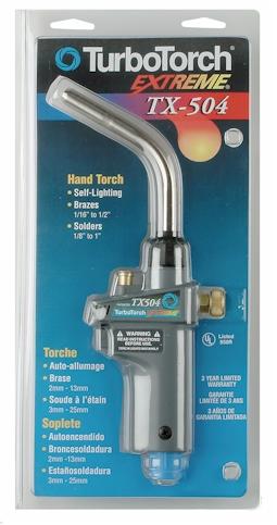TurboTorch TX-504 Self Lighting Hand Torch (0386-1293) - Click Image to Close
