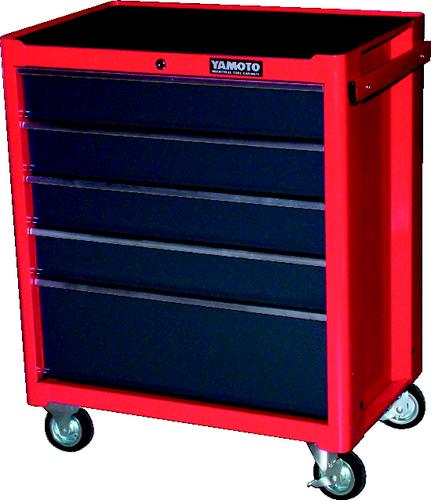 YAMOTO YMT5940540K 5 DRAWER ROLLER CABINET (RED) - Click Image to Close