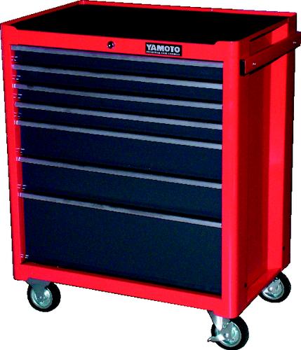YAMOTO YMT594-0580K 7 DRAWER ROLLER CABINET - RED - Click Image to Close