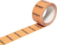 50mmx33M ELECTRICITY PIPELINE IDENTIFICATION TAPE - Click Image to Close