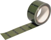 50mmx33M HOT WATER PIPELINE IDENTIFICATION TAPE - Click Image to Close