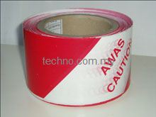 72mmx50M Non Adhesive Barrier Tape (Hazard Tape) Red/White - Click Image to Close