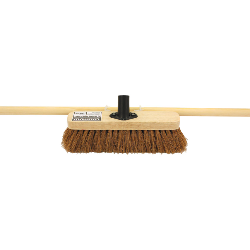 12" SOFT COCO BROOM WITH48" WOODEN HANDLE - Click Image to Close