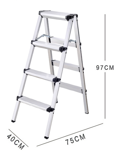 Aluminium Foldable Kitchen Step Stools Ladder DLH504 - Click Image to Close