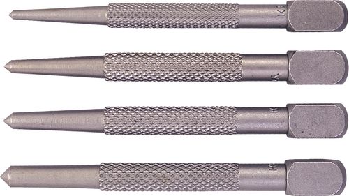SQUARE HEAD CENTRE PUNCHES SET OF 4