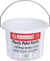 1LTR PLASTIC PAINT KETTLE C/W METAL HANDLE KEN5331520K - Click Image to Close