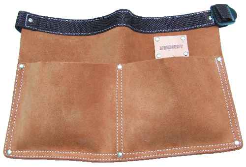 KENNEDY KEN593-3240K TAN LEATHER 2-POCKET 1-LOOP NAIL POUCH - Click Image to Close