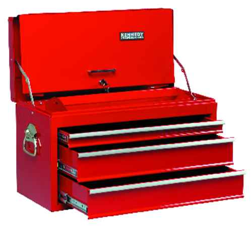 KENNEDY KEN594-5200K RED 3-DRAWER PROFESSIONAL TOOL CHEST - Click Image to Close