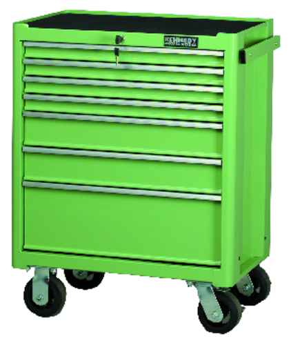 KENNEDY KEN5945590K GREEN 7-DRAWER PROFESSIONAL ROLLER CABINET - Click Image to Close