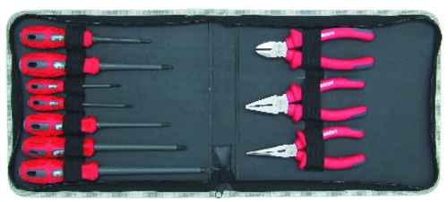 INSULATED SCREWDRIVER & PLIER SET 10-PCE - Click Image to Close