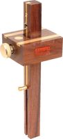 BRASS PLATED ROSEWOOD MORTICE GAUGE - Click Image to Close
