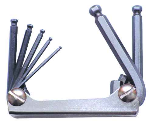 7-PCE HEXAGON BALL WRENCH CLIP SET - METRIC - Click Image to Close