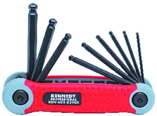 5/64"-1/4" PRO-TORQ HEX BALL WRENCH SET ON CLIP(9) - Click Image to Close