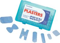 120 ASSORTED BLUE DETECTABLE PLASTERS - Click Image to Close
