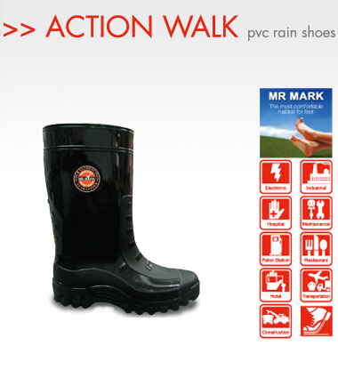 ACTION WALK SAFETY PVC RAIN SHOES BY MR.MARK MK-SS 9000-10 - Click Image to Close
