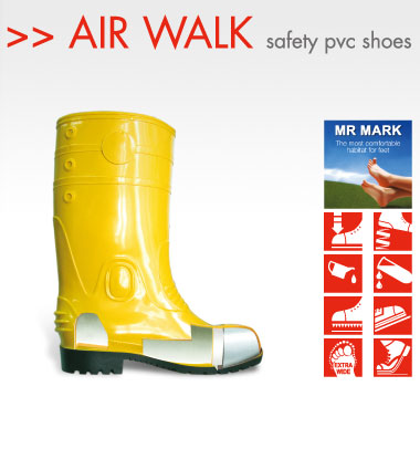 AIR WALK SAFETY PVC SHOES BY MR.MARK MK-SS 8870-05 - Click Image to Close