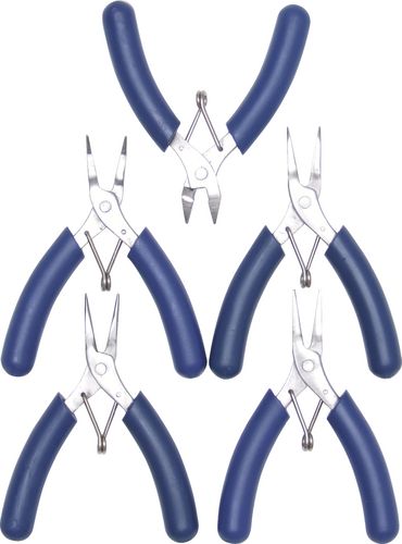 5-PCE 4.1/2" STAINLESS STEEL MINIATURE PLIER SET - Click Image to Close