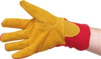 COTTON/CHROME GLOVE RED LYCRA BACK - Click Image to Close