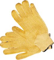 YELLOW SUPER GRIP CRISS CROSS GLOVES SIZE 10 - Click Image to Close