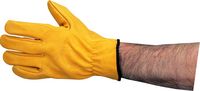 YELLOW COWHIDE UNLINED DRIVERS GLOVES SIZE 10 - Click Image to Close