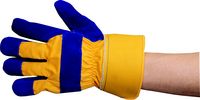 BLUE/GOLD S5 SUPERIOR RIGGER GLOVES - Click Image to Close