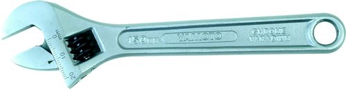 YAMOTO YMT501-2060K 6" SATIN-CHROME ADJUSTABLE WRENCH - Click Image to Close