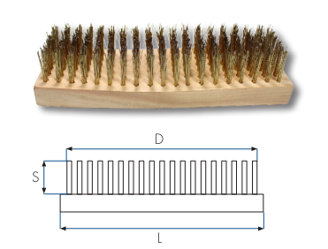 REMAX BRASS COATED WIRE BLOCK TYPE BRUSH (55 X 180)