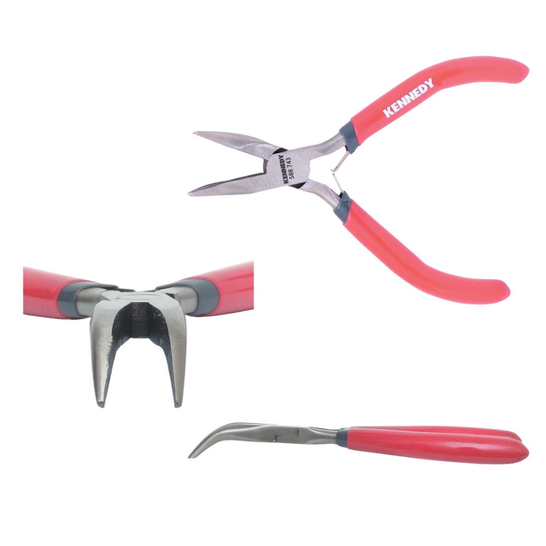 KENNEDY KEN5587430K 120mm/4.3/4" MICRO PLIERS - BENT NOSE