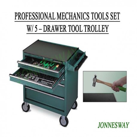 Jonnesway 112PCS PROFESSIONAL MECHANICS TOOLSSET W/5-DRAWER TOO