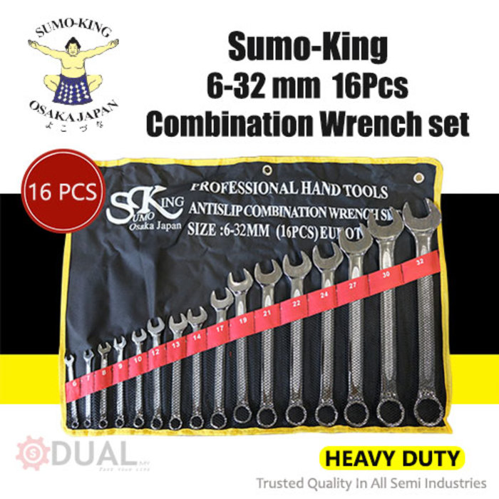 SUMO KING 16 PCS COMBINATION WRENCH SET (6MM – 32MM)