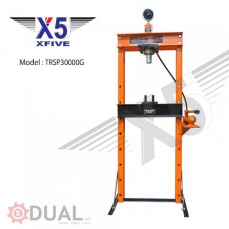 X-5 30 TON HEAVY DUTY SHOP PRESS WITH GAUGE