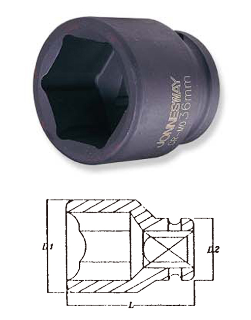 IMPACT SOCKET 1"DR - 24MM