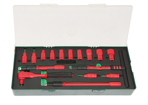 JONNESWAY S03V3116SC 16 Pcs 3/8" DR.1000V Insulated Socket Set 