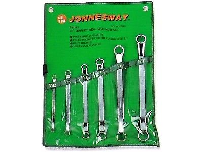 Jonnesway 45' OFFSET RING WRENCH SET (SAE) 6 PCS W32206S