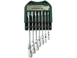 Jonnesway 7pc Flexible Ratcheting Combination Wrench Set W66207S