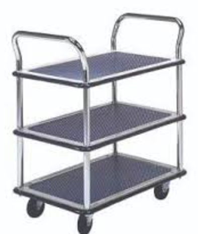 TRIPLE DECKER PLATFORM TROLLEY 150KG