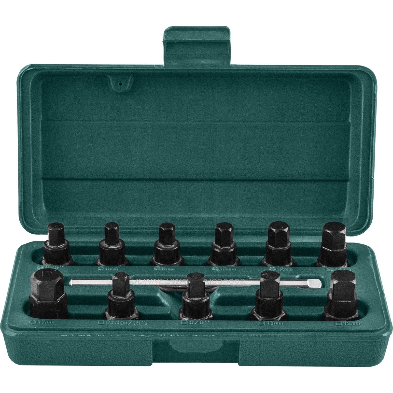 JONNESWAY 12PCS DRAIN PLUG KEY SET AI030002