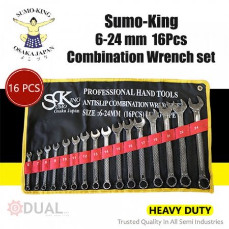 SUMO KING 16 PCS COMBINATION WRENCH SET (6MM – 24MM)