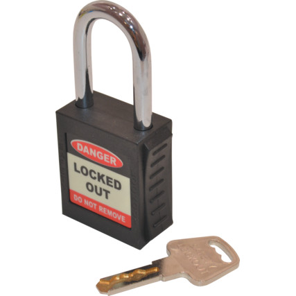 SAFETY PADLOCK KEYED DIFFERENTLY BLACK MTL9507910K