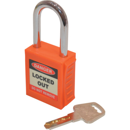 SAFETY PADLOCK KEYED DIFFERENTLY ORANGE MTL9507940K