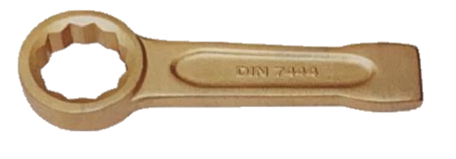 TEMO TMSF61-10019B 19mm Safety Open Ended Slogging Wrench-Be-Cu