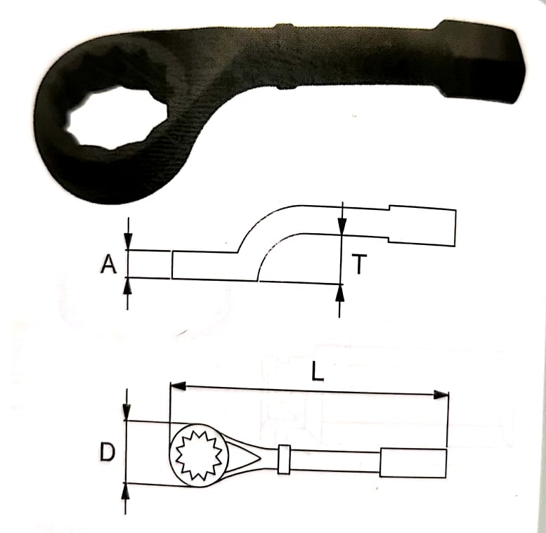 JONNESWAY 95mm SLUGGING WRENCH W72A195