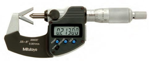 Mitutoyo 314-351-10 3 Flute Digimatic V-Anvil Micrometer